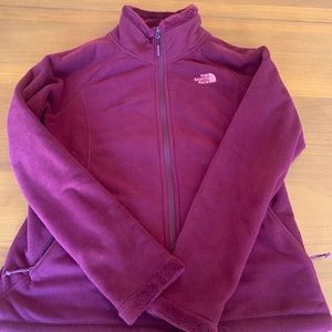 EUC cranberry colored The North Face jacket.